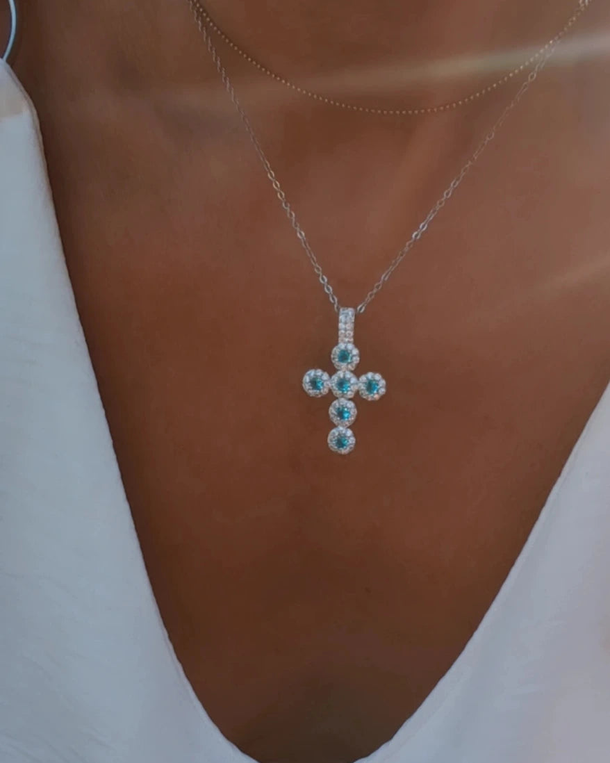 Collana Croce Zirconia