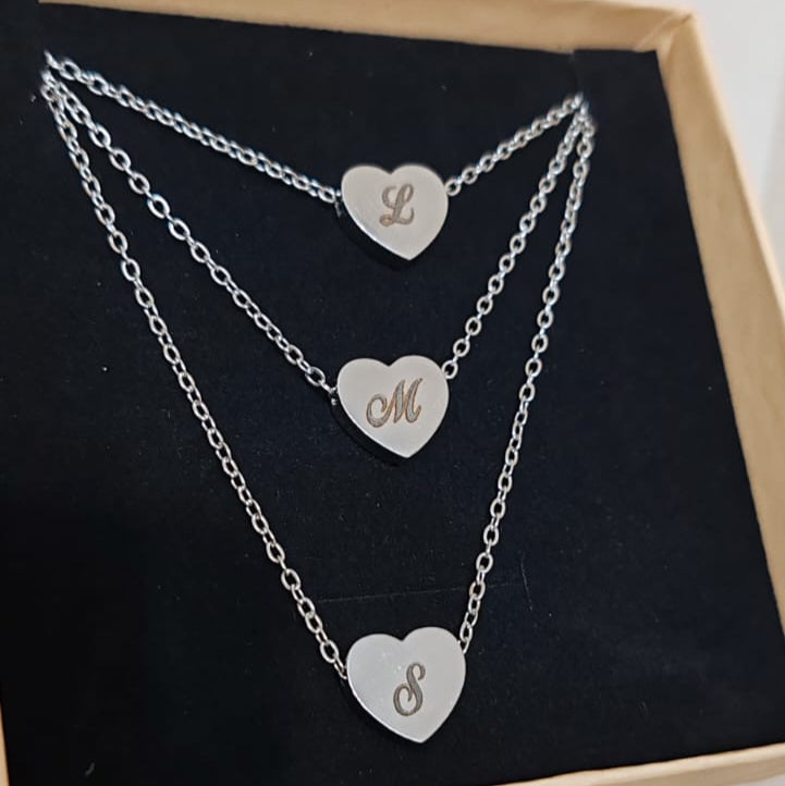 Collana Triplo Cuore Personalizzata