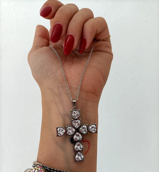 Collana Croce Cuori